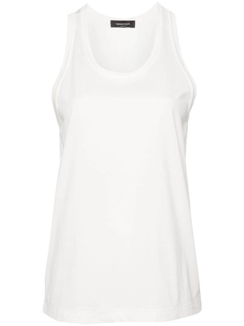 Fabiana Filippi panelled cotton tank top - White von Fabiana Filippi