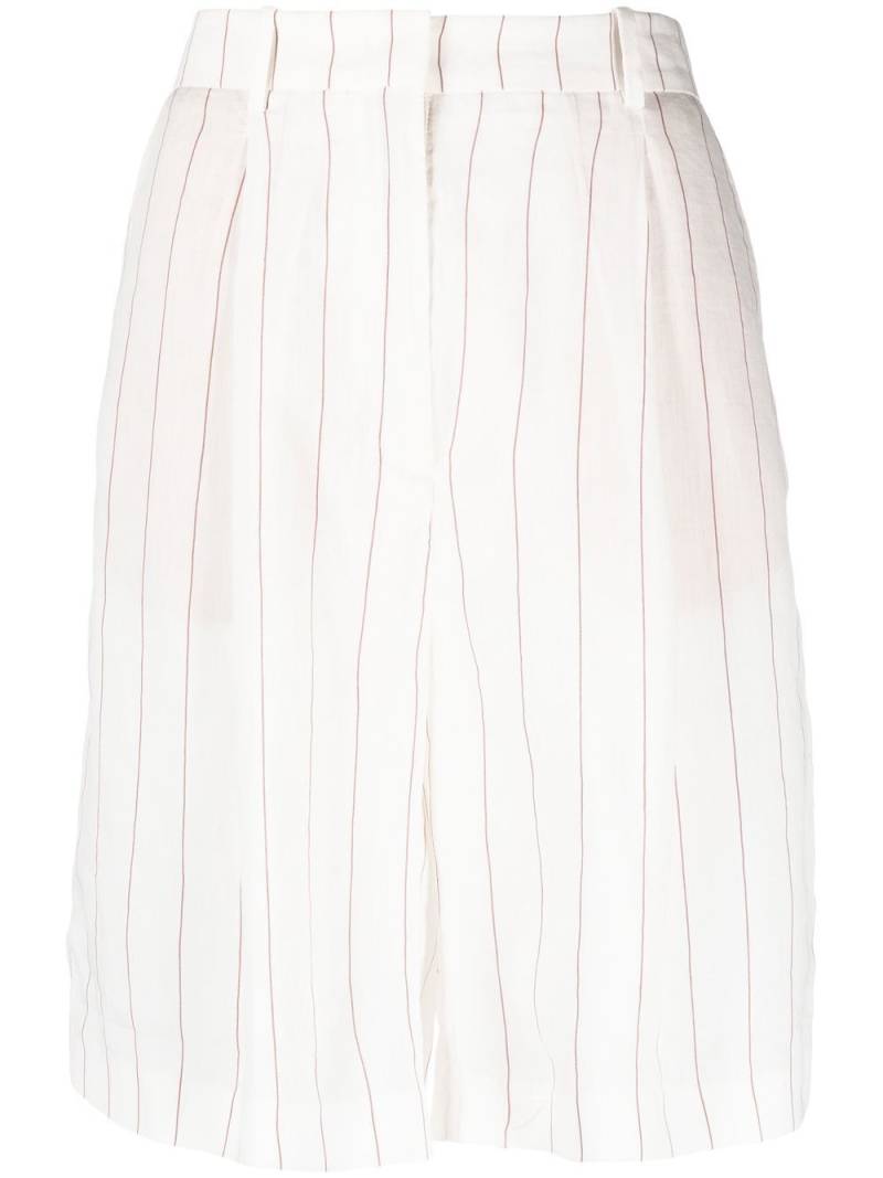 Fabiana Filippi pinstripe linen-blend shorts - White von Fabiana Filippi