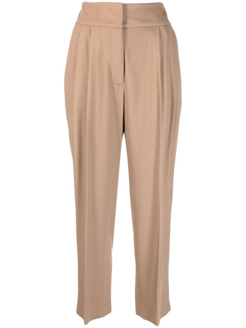 Fabiana Filippi pleat-detail cropped trousers - Brown von Fabiana Filippi