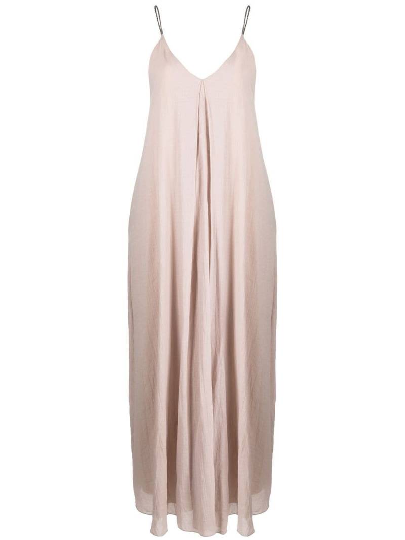 Fabiana Filippi pleat-detailing cotton maxi dress - Pink von Fabiana Filippi