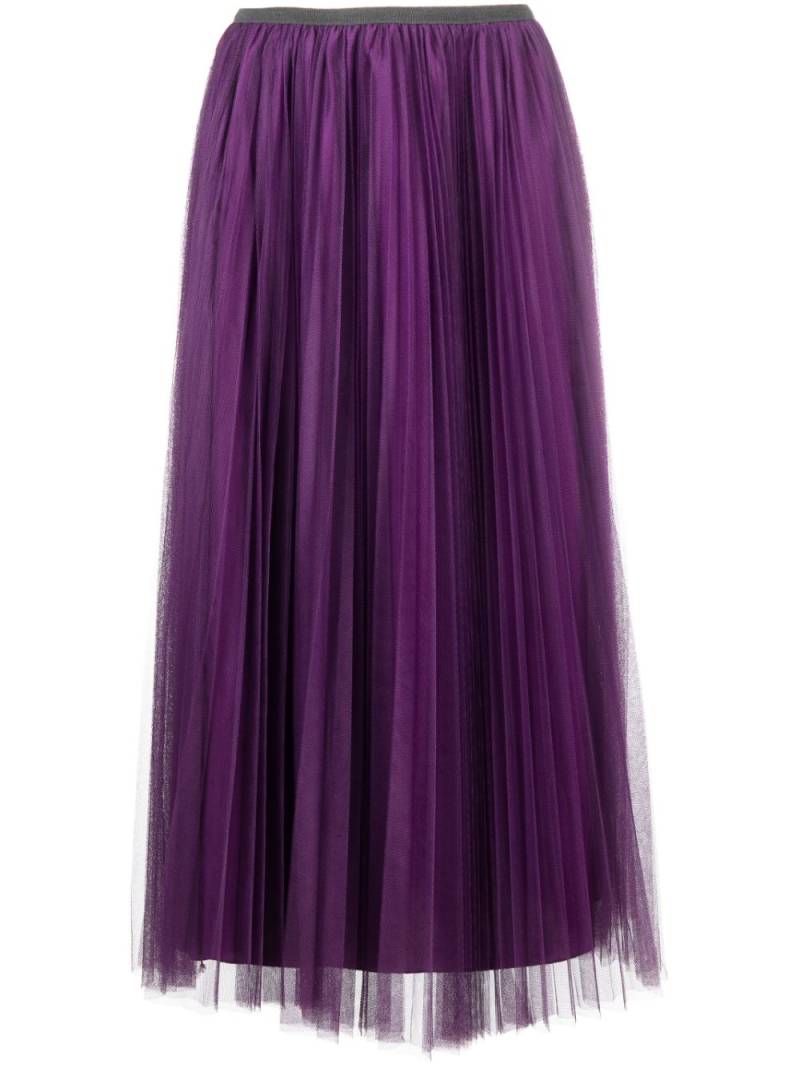 Fabiana Filippi pleated tulle midi skirt - Purple von Fabiana Filippi