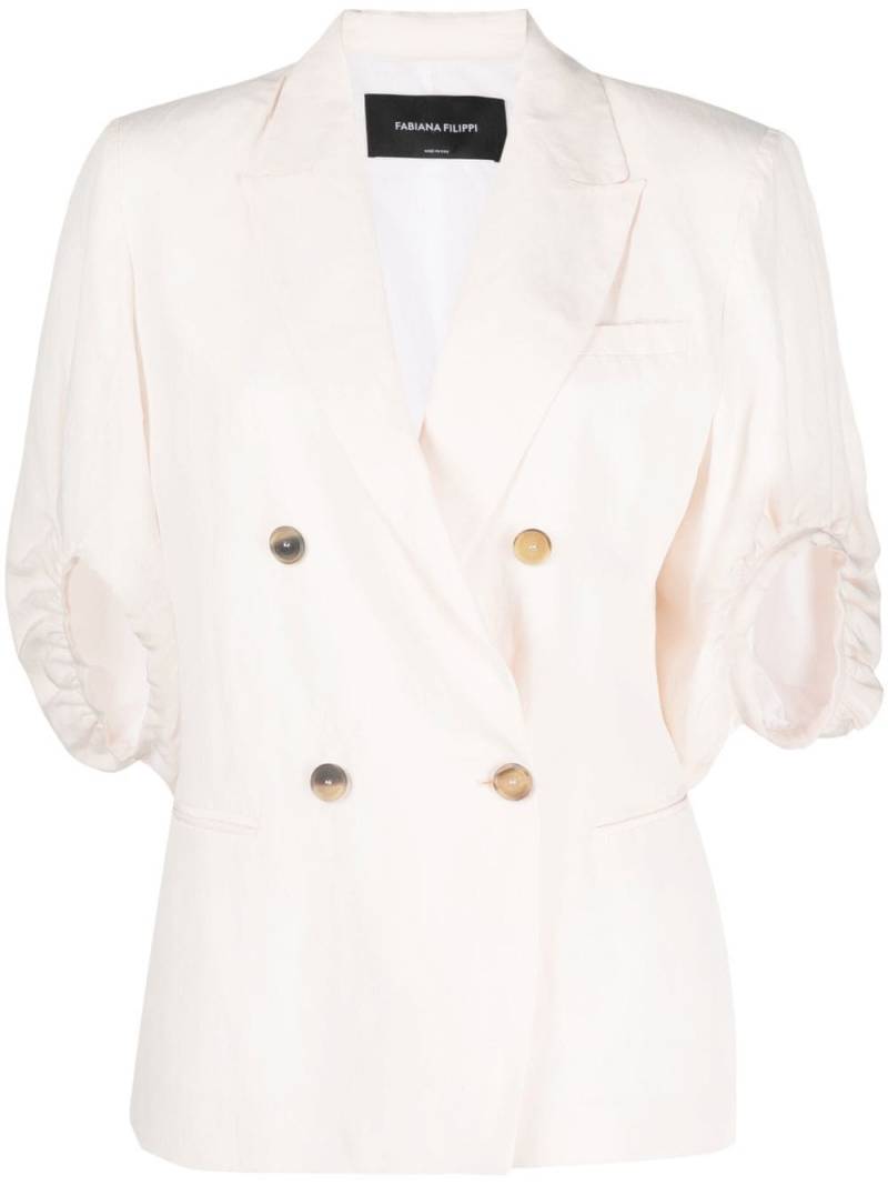 Fabiana Filippi puff-sleeve double-breasted blazer - Pink von Fabiana Filippi