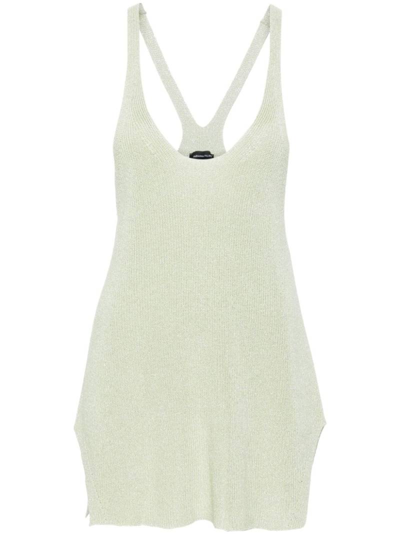 Fabiana Filippi racer-back knitted tank top - Green von Fabiana Filippi