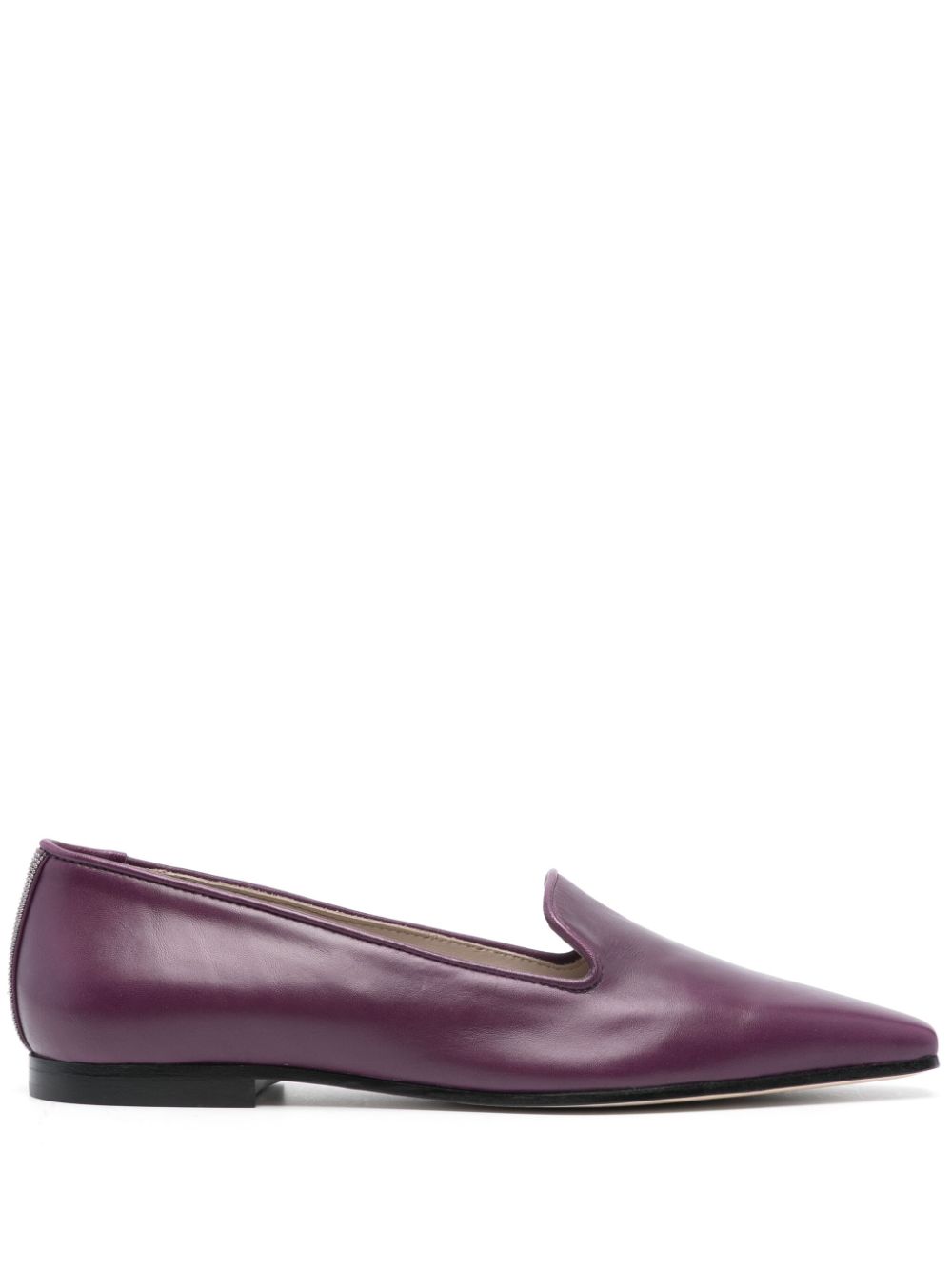 Fabiana Filippi rhinestone-embellished leather loafers - Purple von Fabiana Filippi