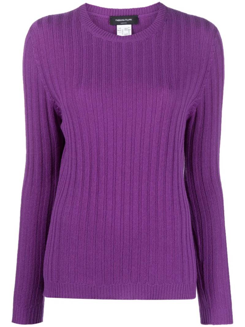 Fabiana Filippi ribbed-knit cashmere jumper - Purple von Fabiana Filippi