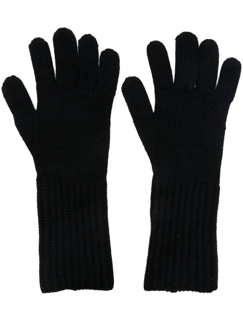 Fabiana Filippi ribbed-knit gloves - Black von Fabiana Filippi