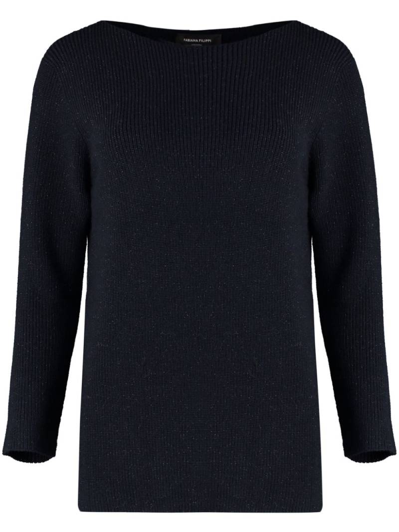 Fabiana Filippi ribbed-knit jumper - Blue von Fabiana Filippi