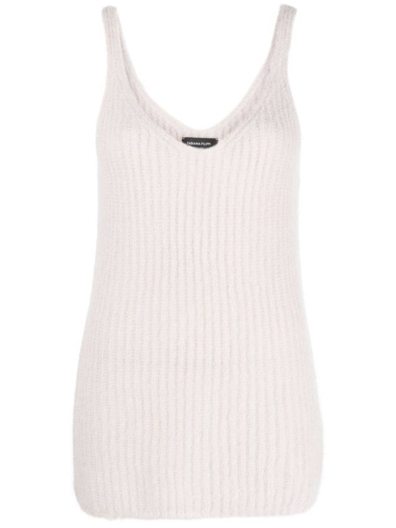 Fabiana Filippi ribbed-knit tank top - Neutrals von Fabiana Filippi