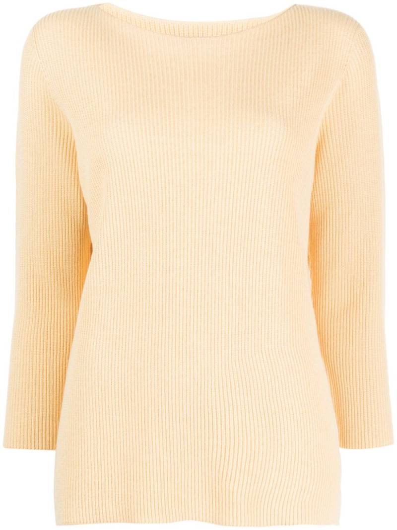 Fabiana Filippi ribbed long-sleeve top - Yellow von Fabiana Filippi