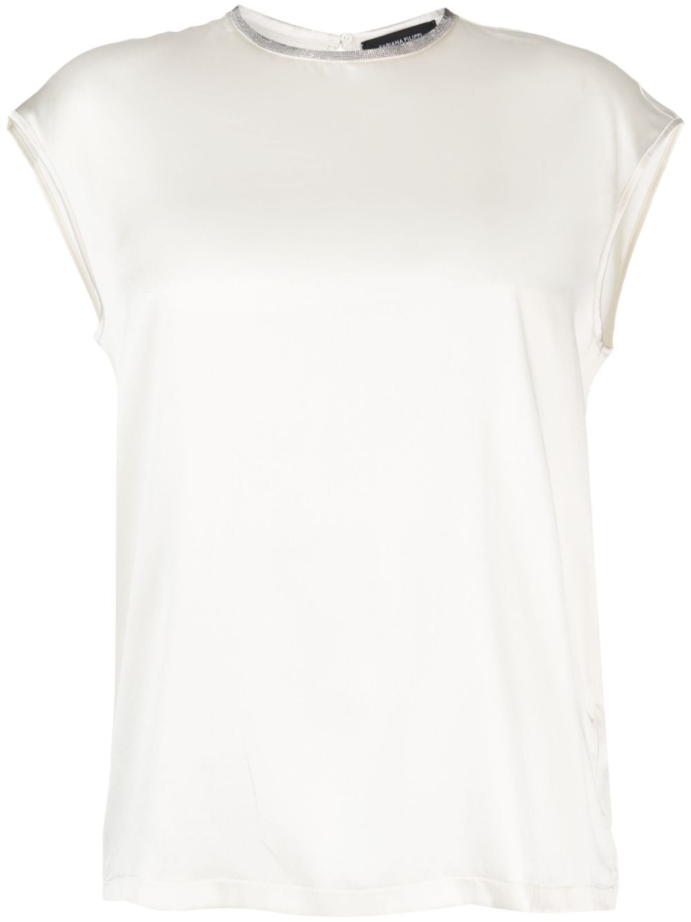 Fabiana Filippi round-neck silk-blend tank top - Neutrals von Fabiana Filippi