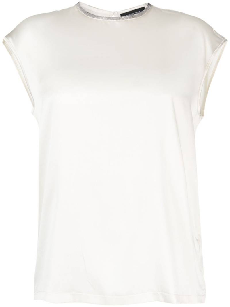 Fabiana Filippi round-neck silk-blend tank top - Neutrals von Fabiana Filippi