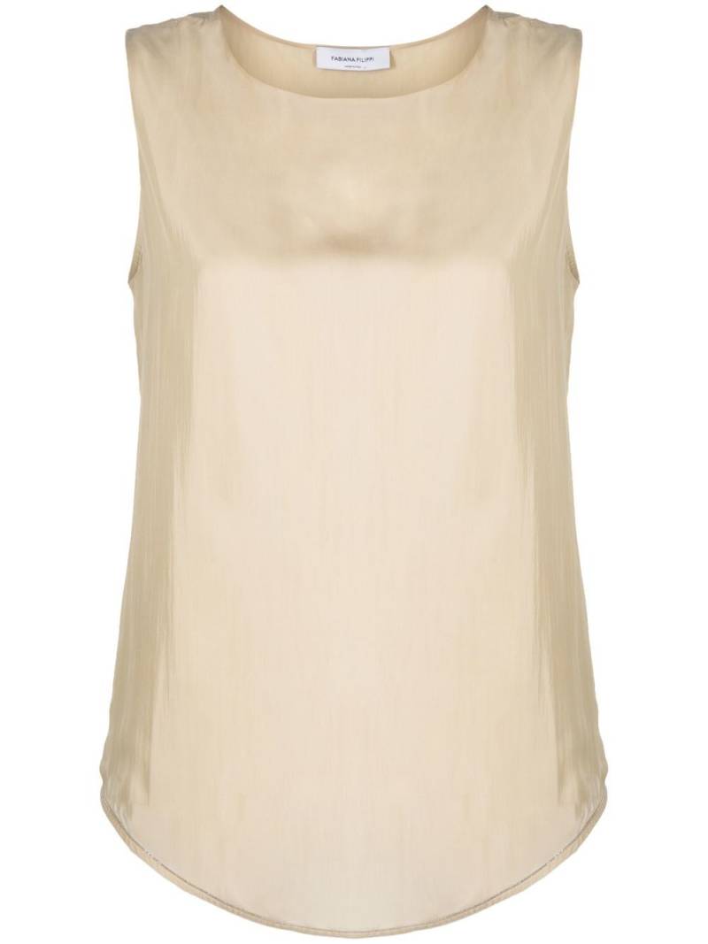 Fabiana Filippi round-neck sleeveless top - Neutrals von Fabiana Filippi