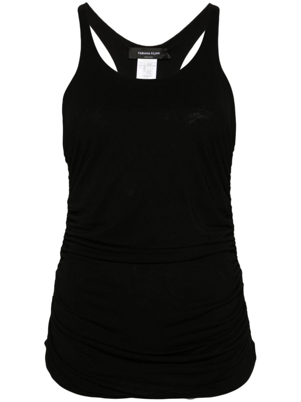 Fabiana Filippi ruched racerback tank top - Black von Fabiana Filippi