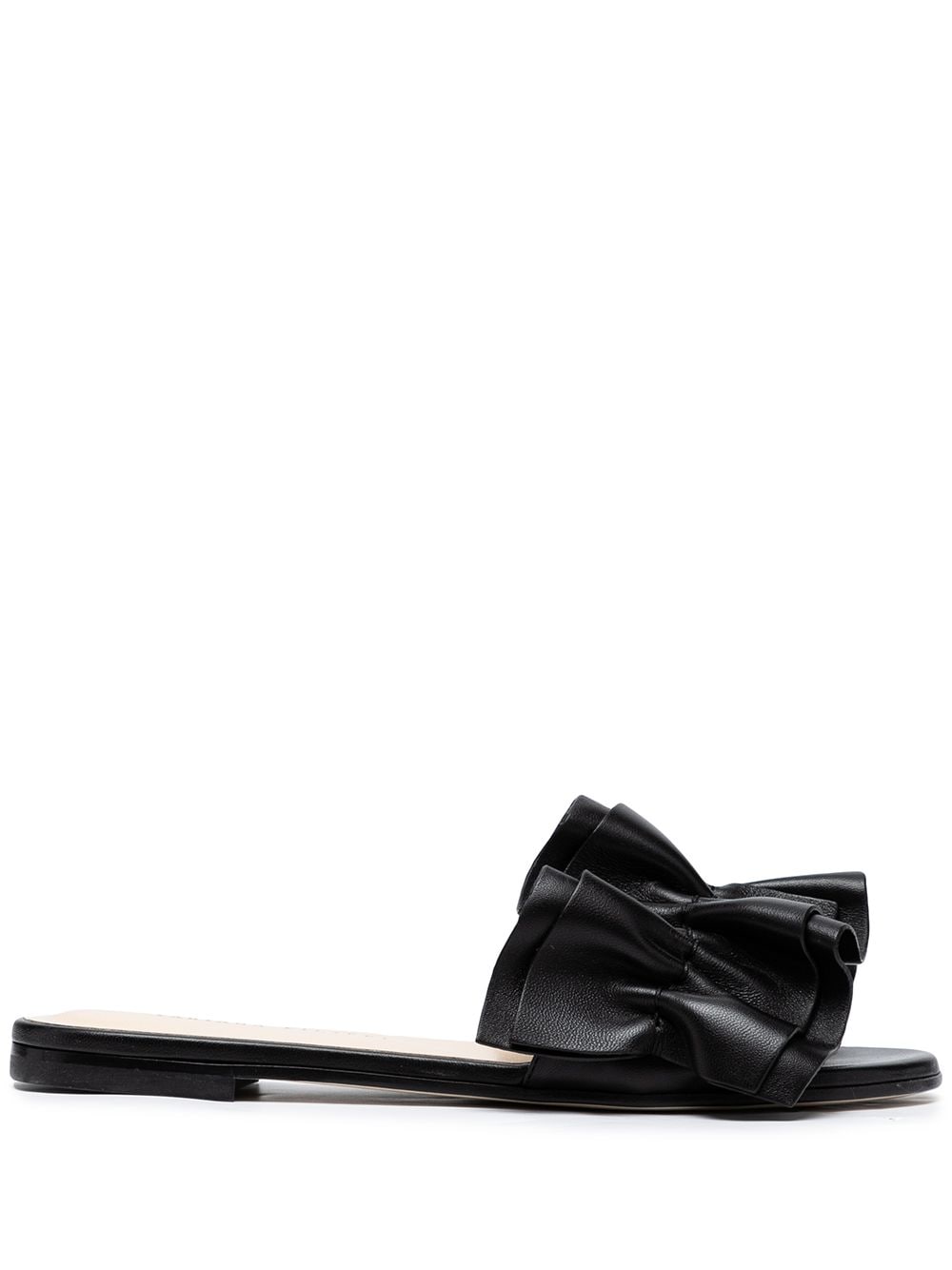 Fabiana Filippi ruffled leather sandals - Black von Fabiana Filippi