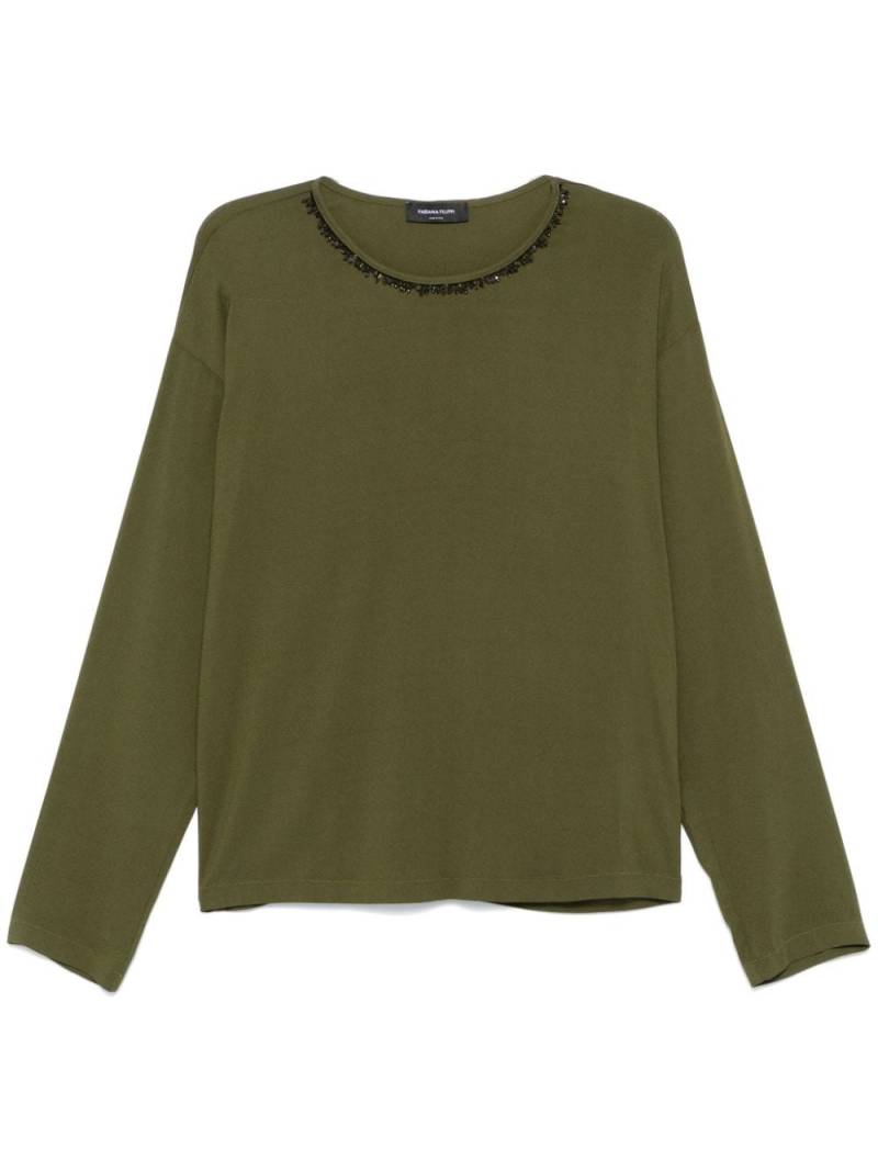 Fabiana Filippi sablé T-shirt - Green von Fabiana Filippi