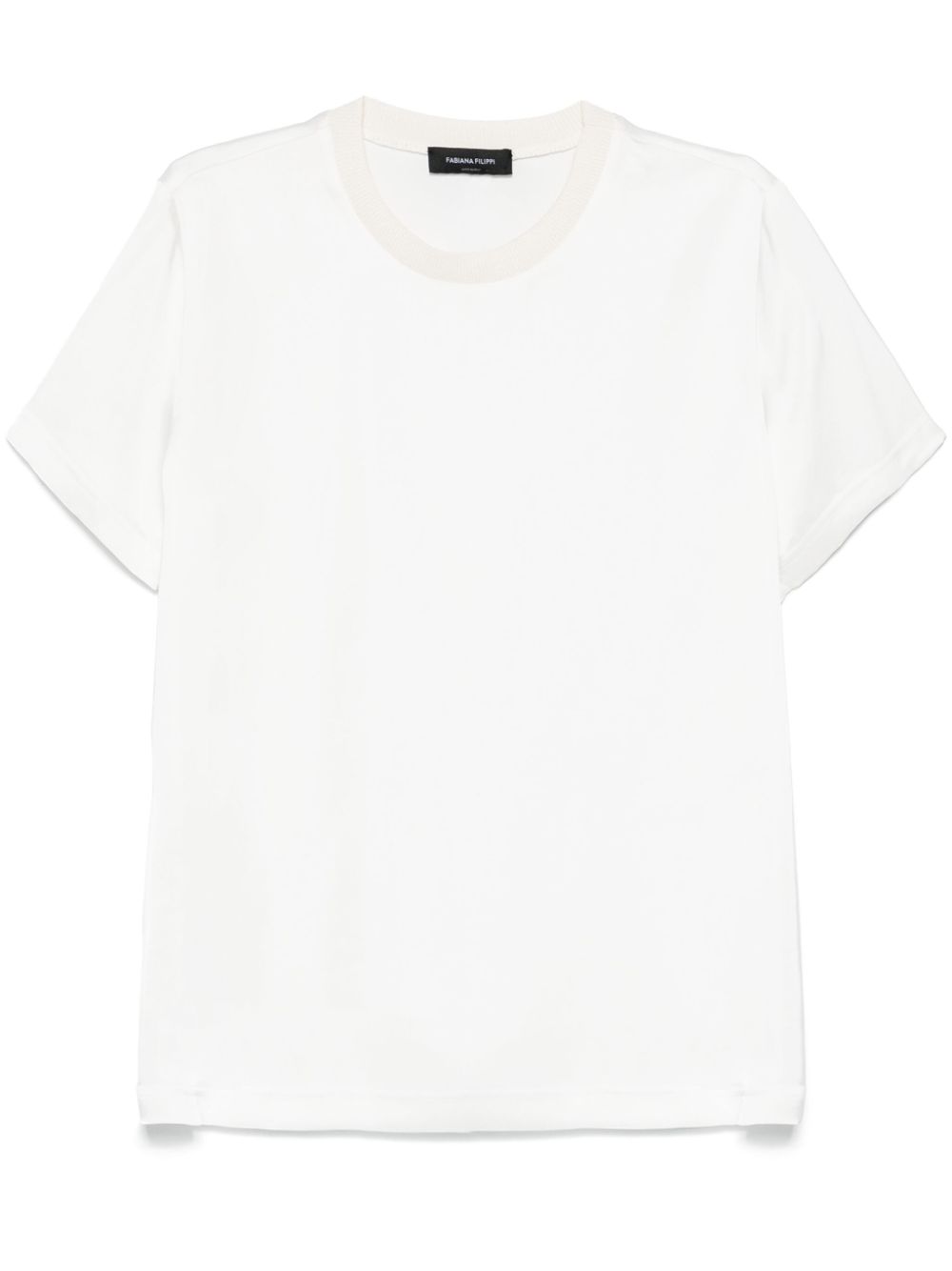 Fabiana Filippi satin T-shirt - White von Fabiana Filippi