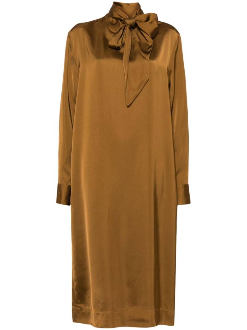 Fabiana Filippi satin midi dress - Brown von Fabiana Filippi