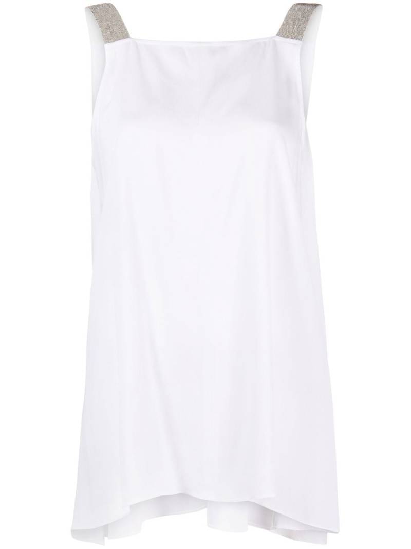 Fabiana Filippi satin tank top - White von Fabiana Filippi