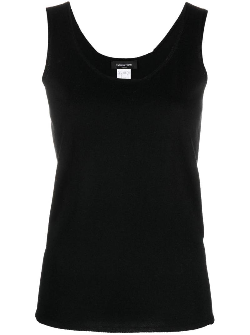 Fabiana Filippi scoop-neck knitted tank top - Black von Fabiana Filippi