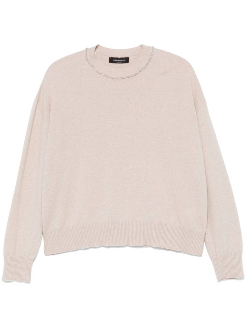 Fabiana Filippi sequin-detailed sweater - Neutrals von Fabiana Filippi