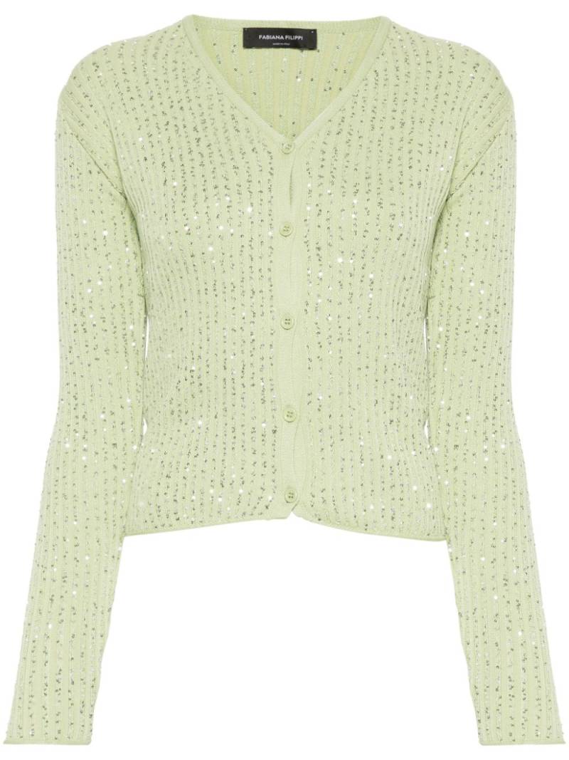 Fabiana Filippi sequin-embellished cardigan - Green von Fabiana Filippi