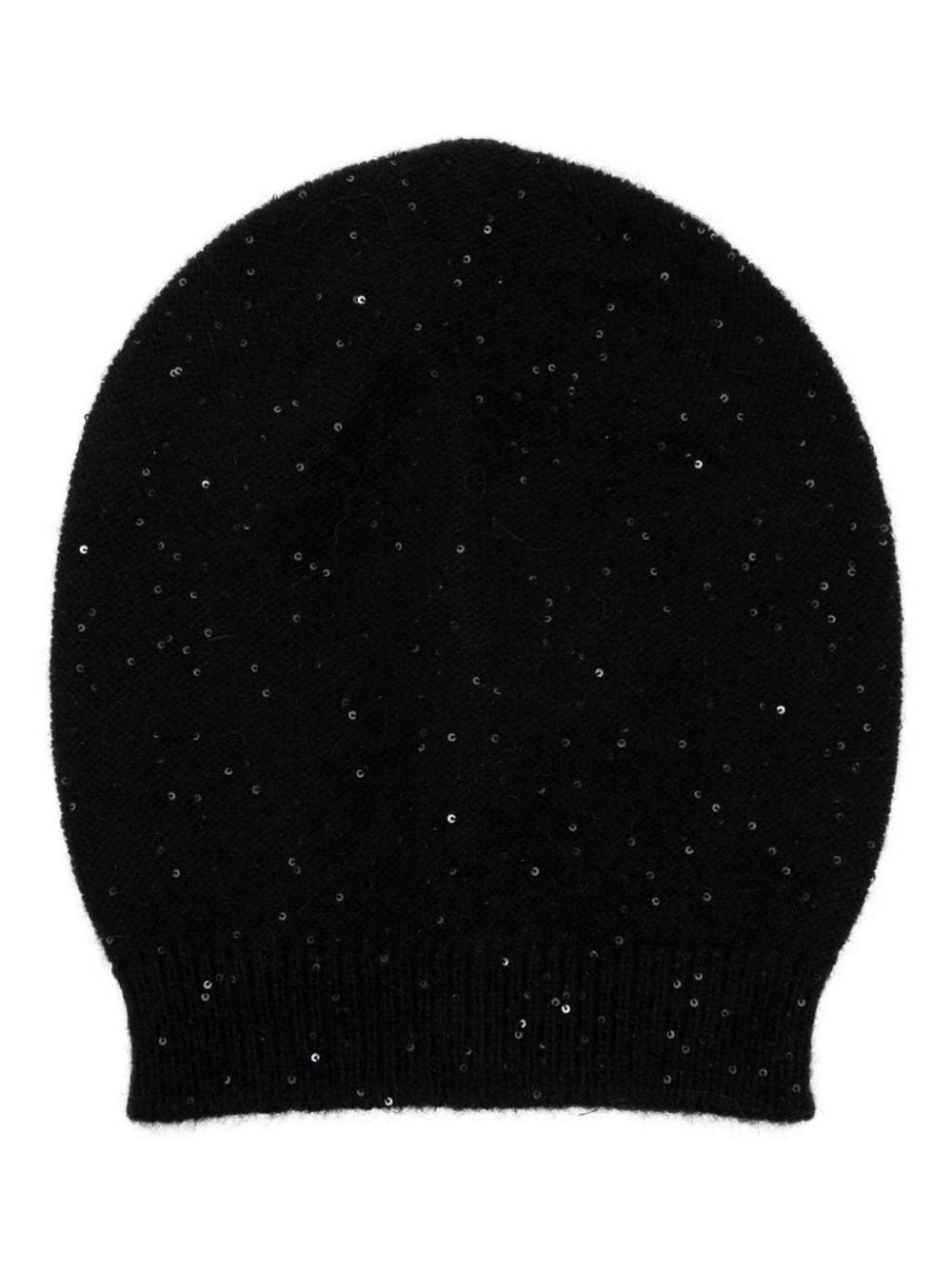 Fabiana Filippi sequin-embellished knitted beanie - Black von Fabiana Filippi