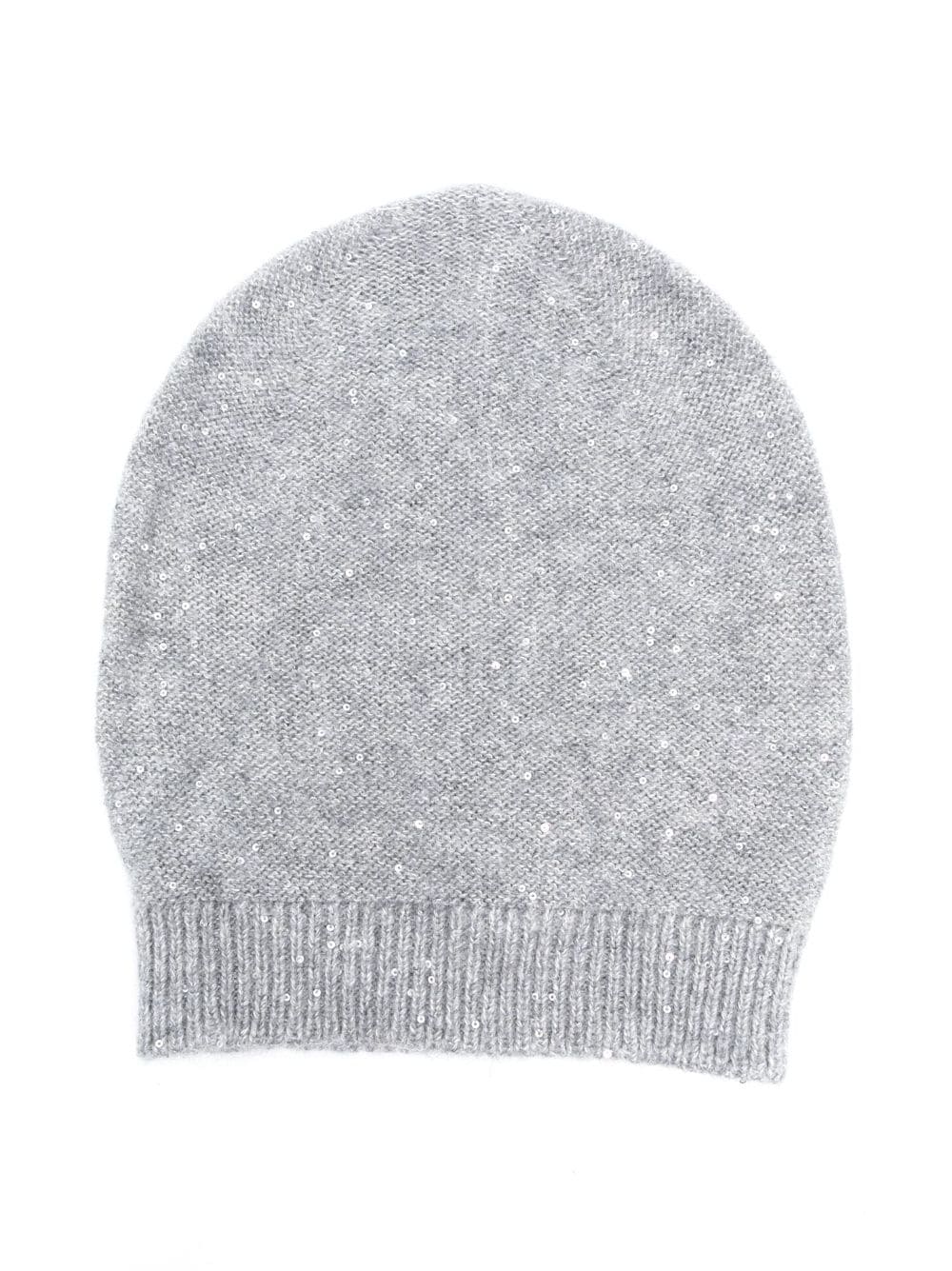 Fabiana Filippi sequin-embellished knitted beanie - Grey von Fabiana Filippi