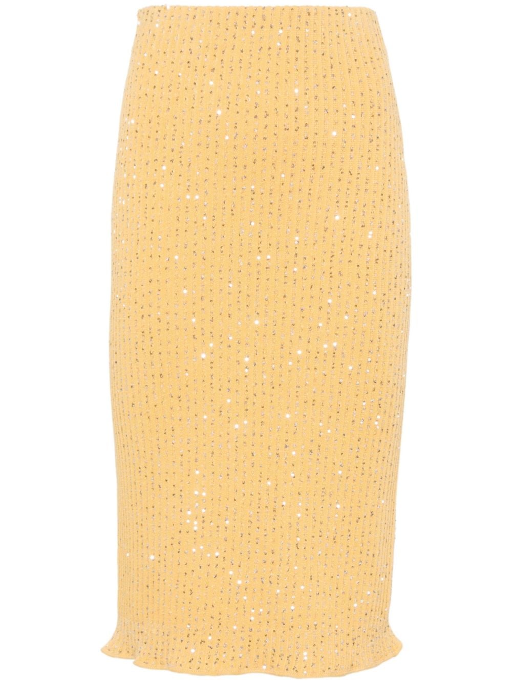 Fabiana Filippi sequin-embellished knitted skirt - Orange von Fabiana Filippi