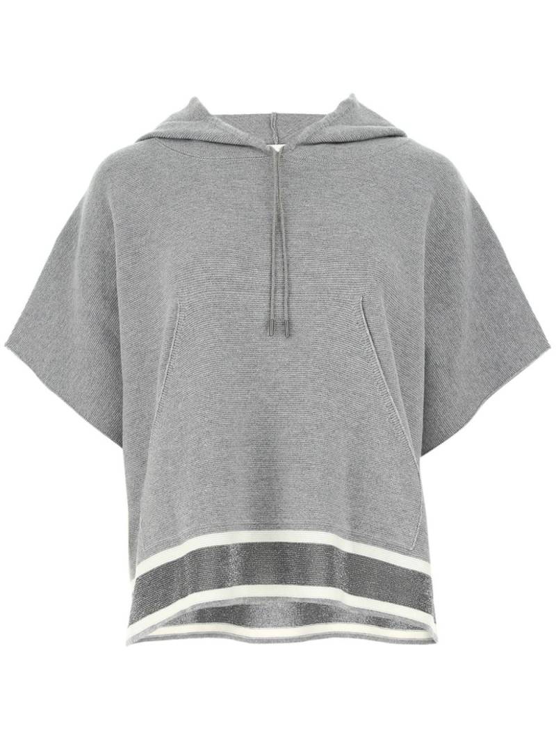 Fabiana Filippi short-sleeve hoodie - Grey von Fabiana Filippi