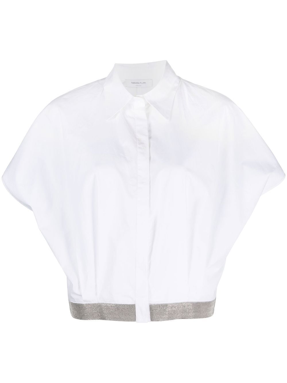 Fabiana Filippi short-sleeved poplin shirt - White von Fabiana Filippi