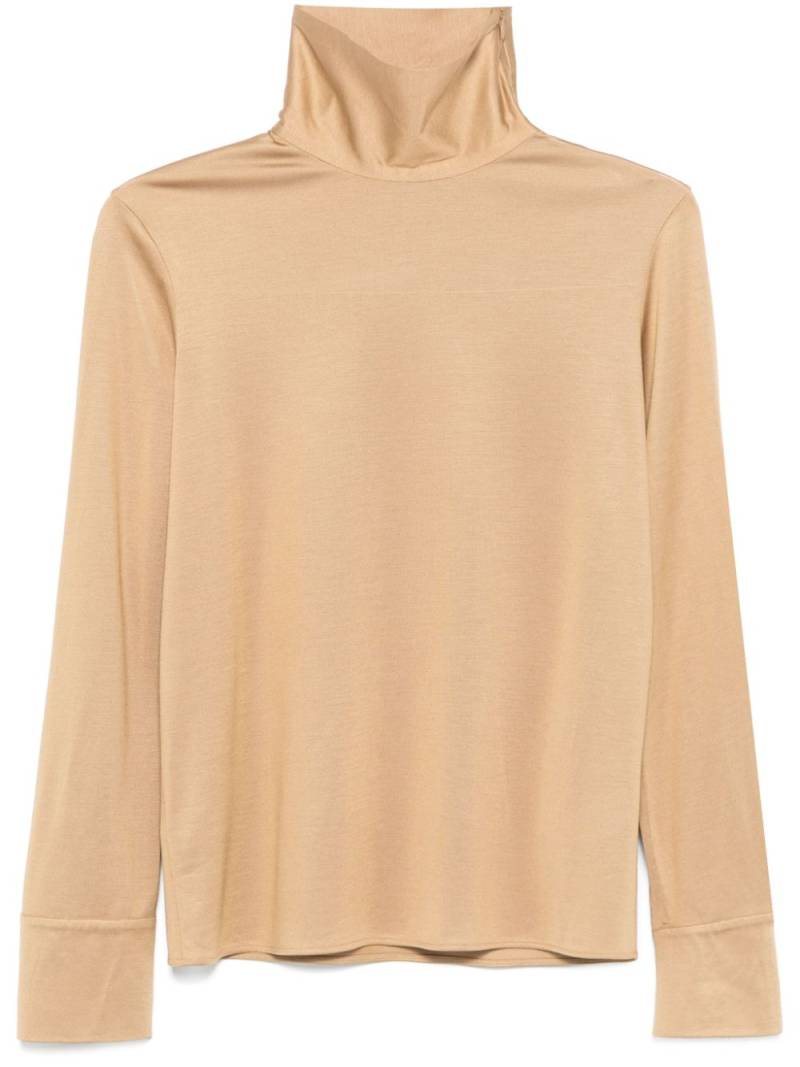 Fabiana Filippi silk jersey T-shirt - Brown von Fabiana Filippi