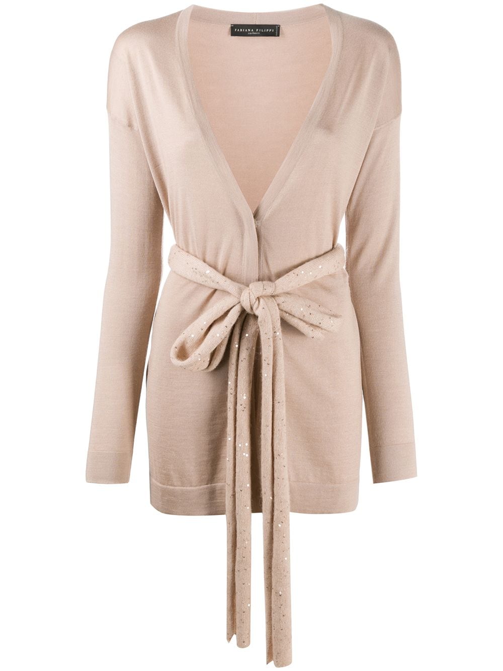 Fabiana Filippi silk waist-tied cardigan - Neutrals von Fabiana Filippi