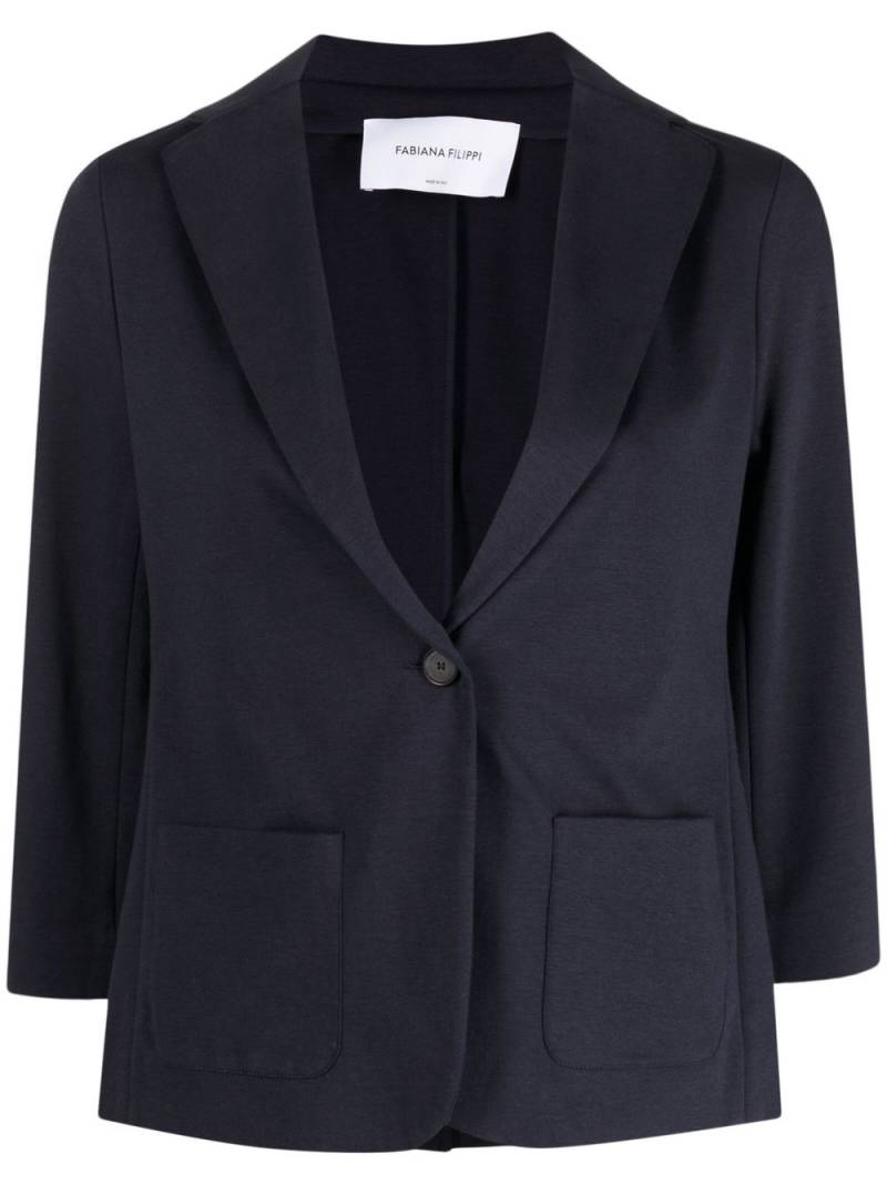 Fabiana Filippi single-breasted blazer - Blue von Fabiana Filippi