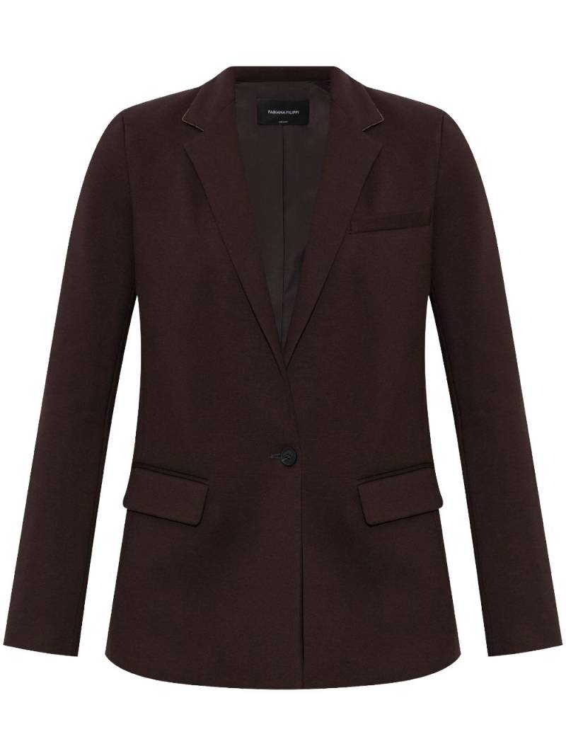 Fabiana Filippi single-breasted blazer - Brown von Fabiana Filippi