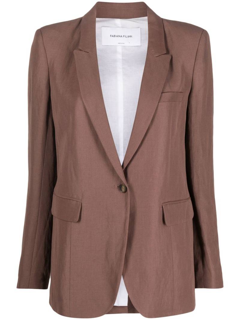 Fabiana Filippi single-breasted blazer - Brown von Fabiana Filippi