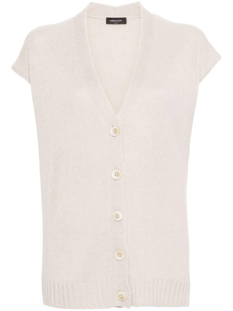 Fabiana Filippi sleeveless cashmere cardigan - Neutrals von Fabiana Filippi