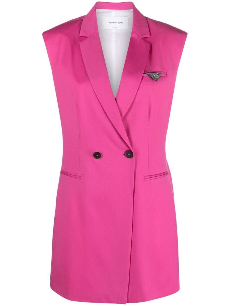 Fabiana Filippi sleeveless merino-wool blazer - Pink von Fabiana Filippi