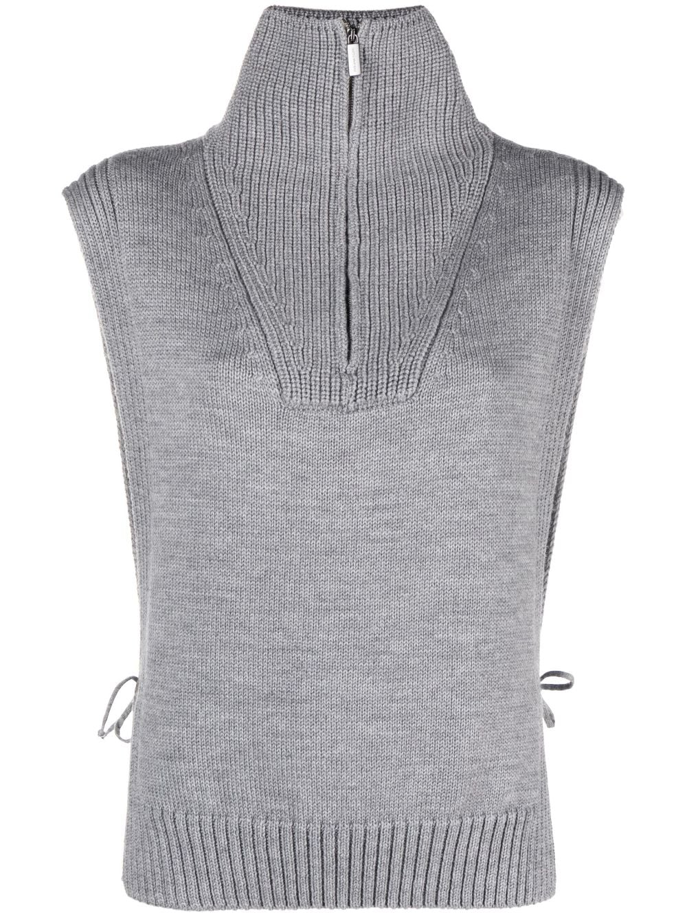 Fabiana Filippi sleeveless roll-neck knitted vest - Grey von Fabiana Filippi