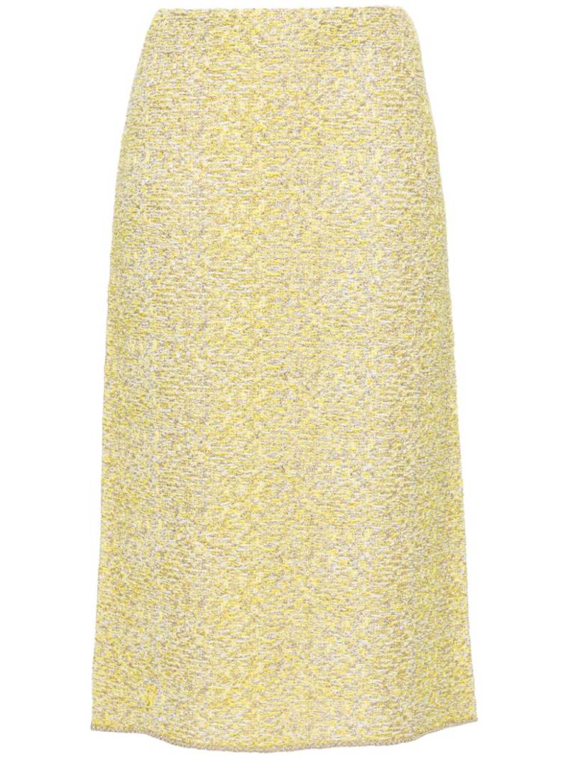 Fabiana Filippi straight tweed midi skirt - Yellow von Fabiana Filippi