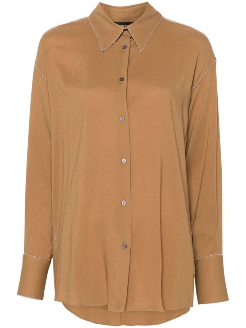 Fabiana Filippi stud-embellished shirt - Brown von Fabiana Filippi