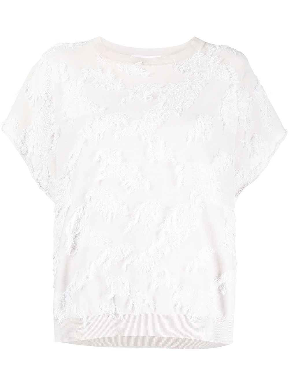 Fabiana Filippi textured cotton T-shirt - Neutrals von Fabiana Filippi