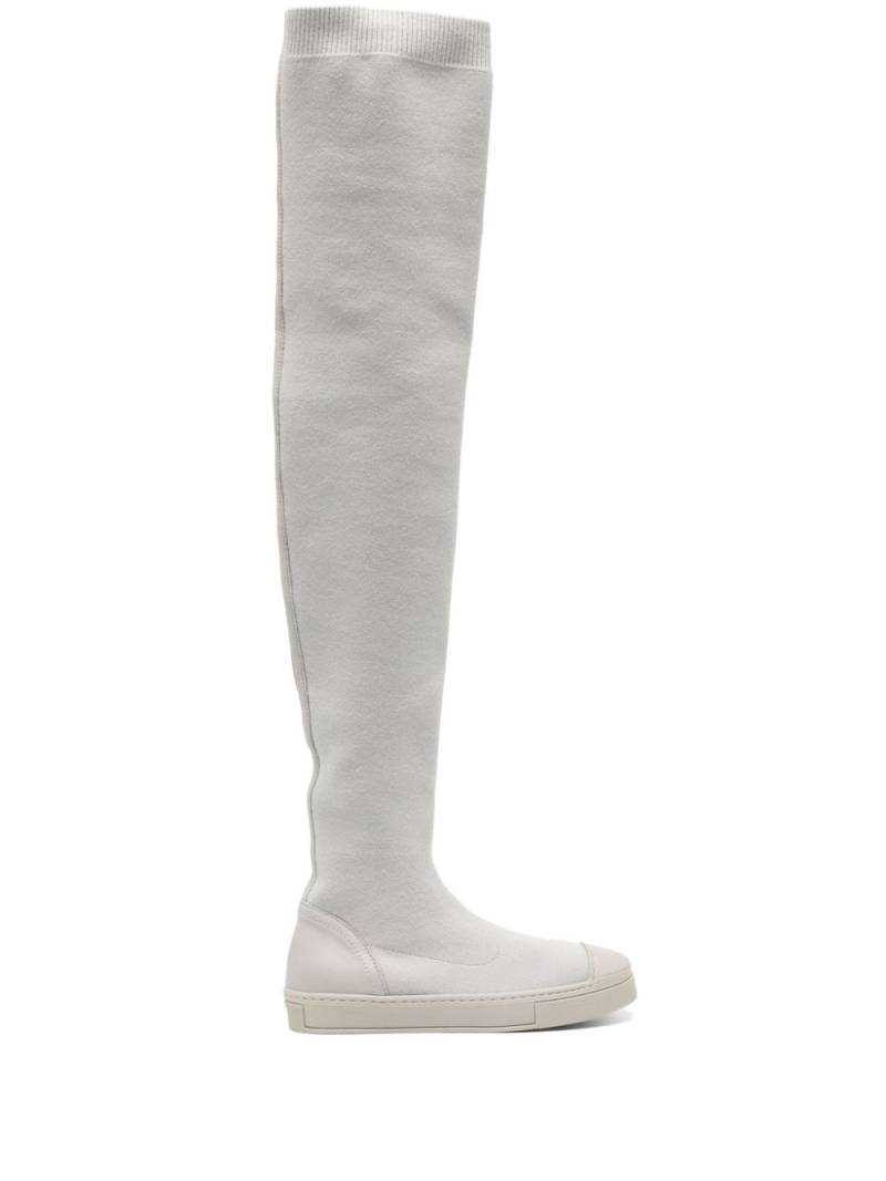 Fabiana Filippi thigh-high canvas boots - Grey von Fabiana Filippi