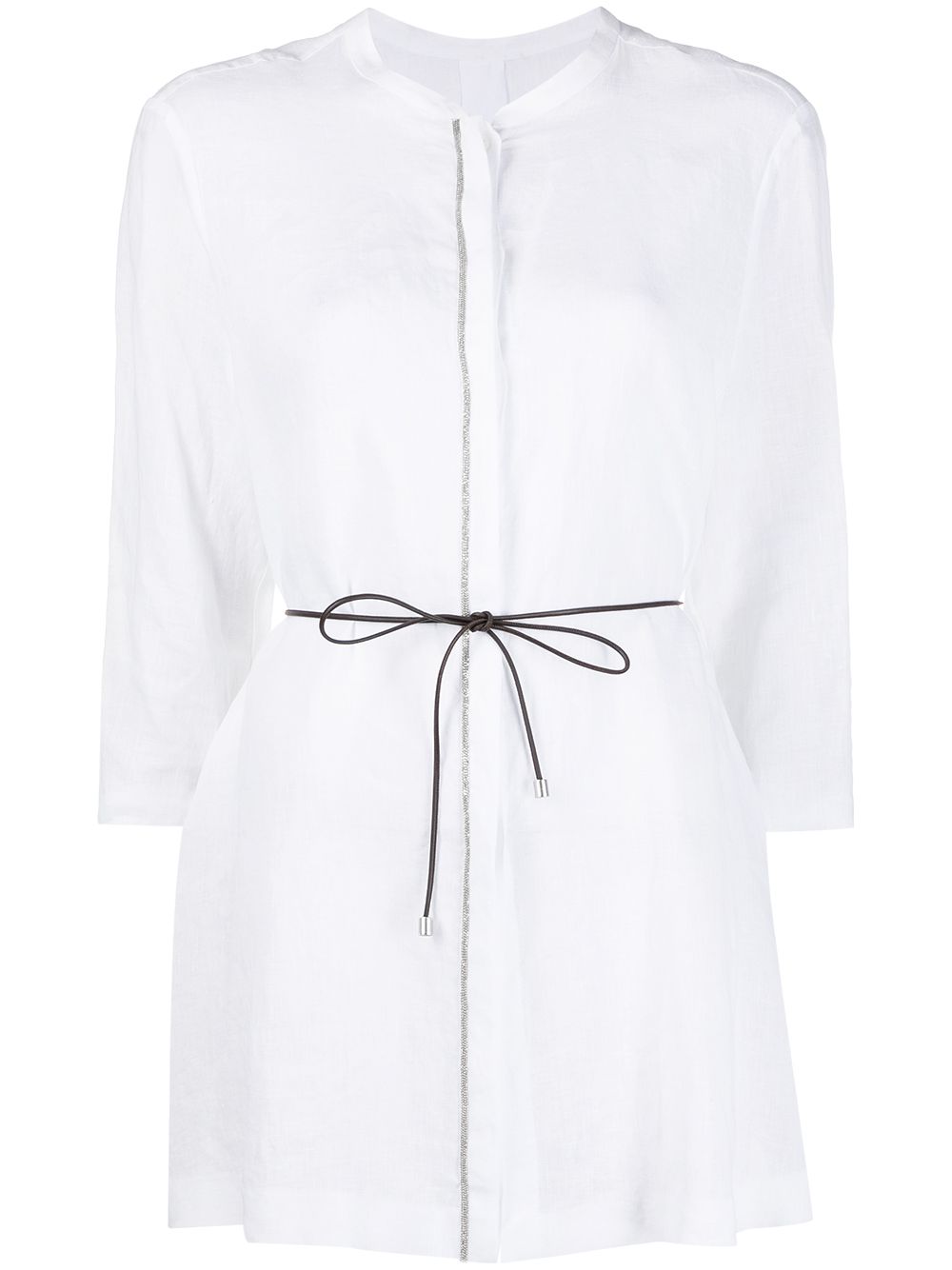 Fabiana Filippi tie-waist buttoned shirt - White von Fabiana Filippi