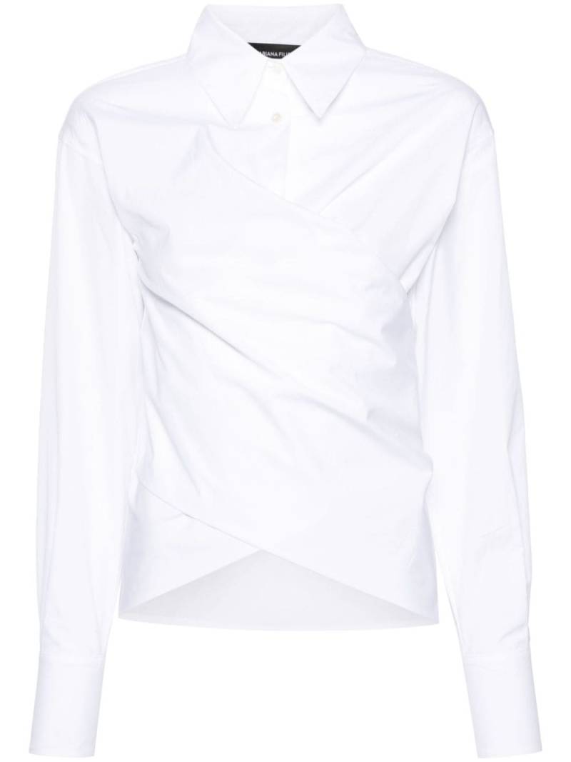 Fabiana Filippi tied cropped shirt - White von Fabiana Filippi