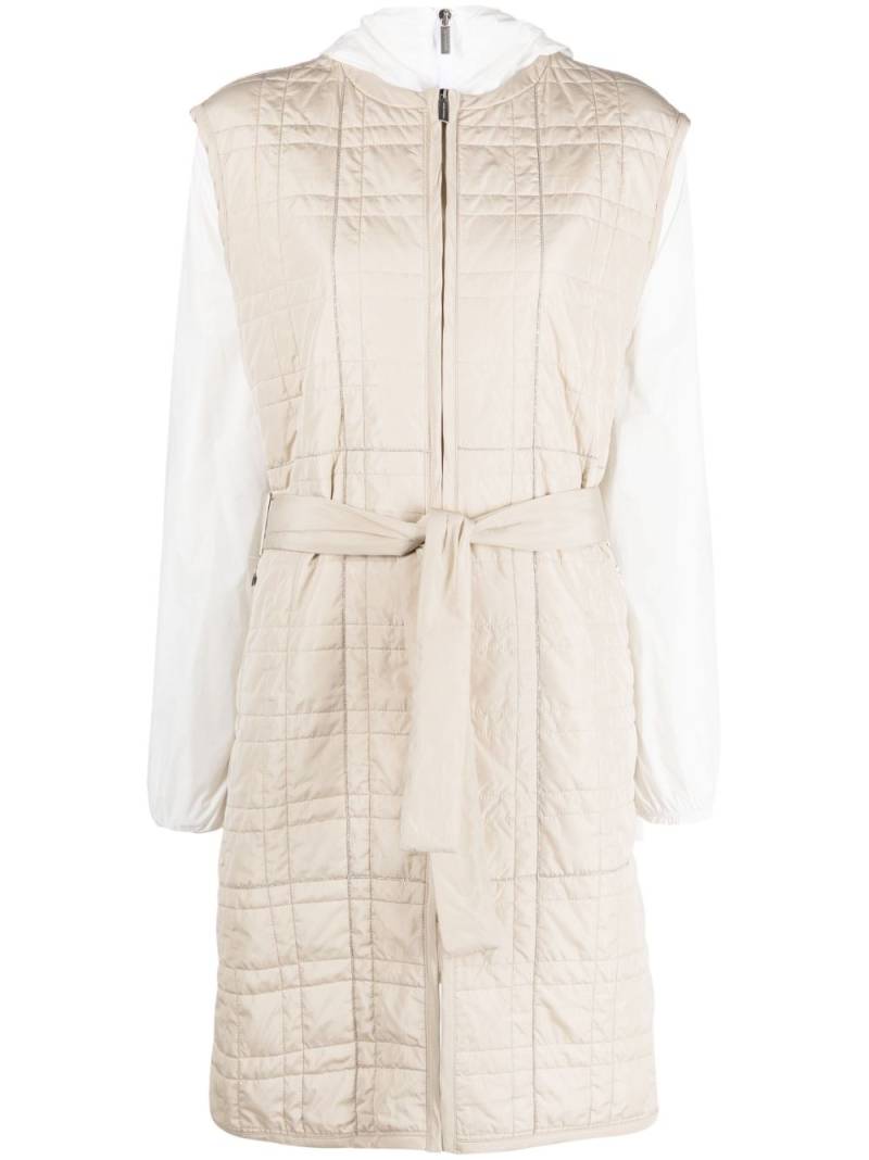 Fabiana Filippi two-tone hooded coat - Neutrals von Fabiana Filippi