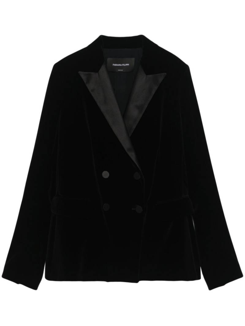 Fabiana Filippi velvet blazer - Black von Fabiana Filippi