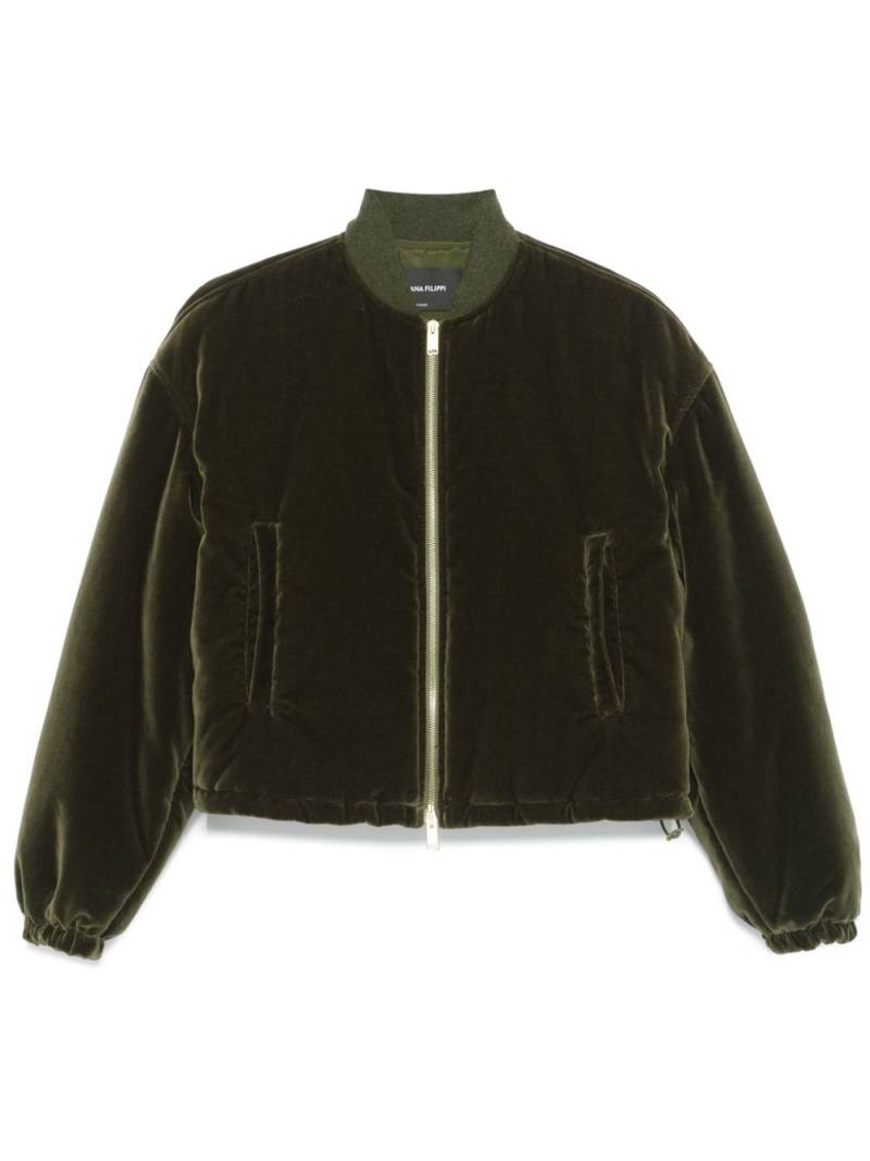 Fabiana Filippi velvet bomber jacket - Green von Fabiana Filippi