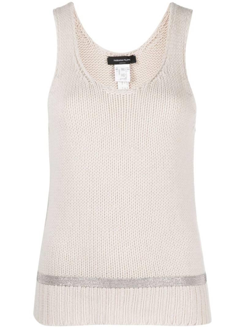 Fabiana Filippi virgin wool knitted top - Neutrals von Fabiana Filippi