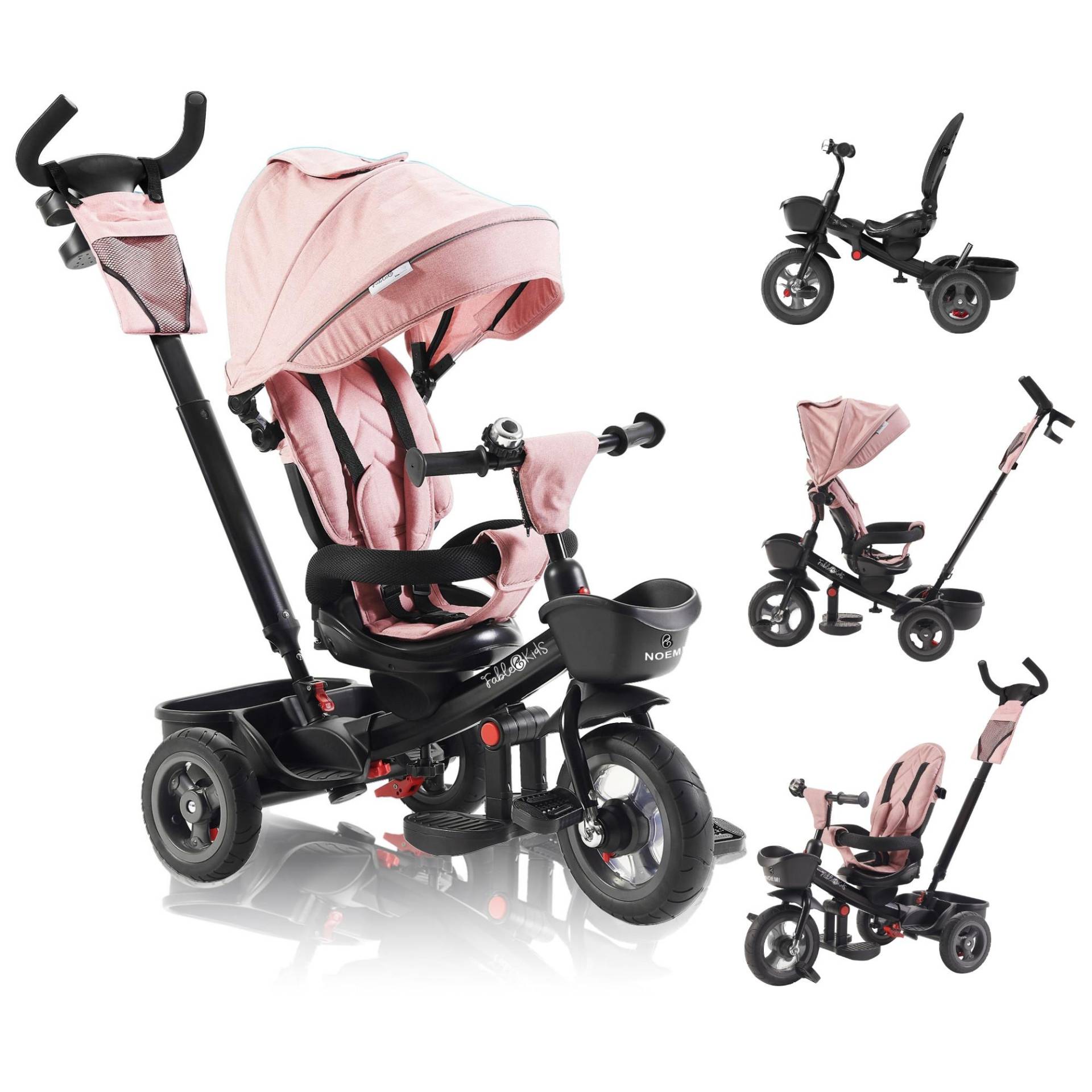 FableKids - Dreirad 5in1 Kinderdreirad Kinder Lenkstange Fahrrad Baby Kinderwagen, One Size von FableKids