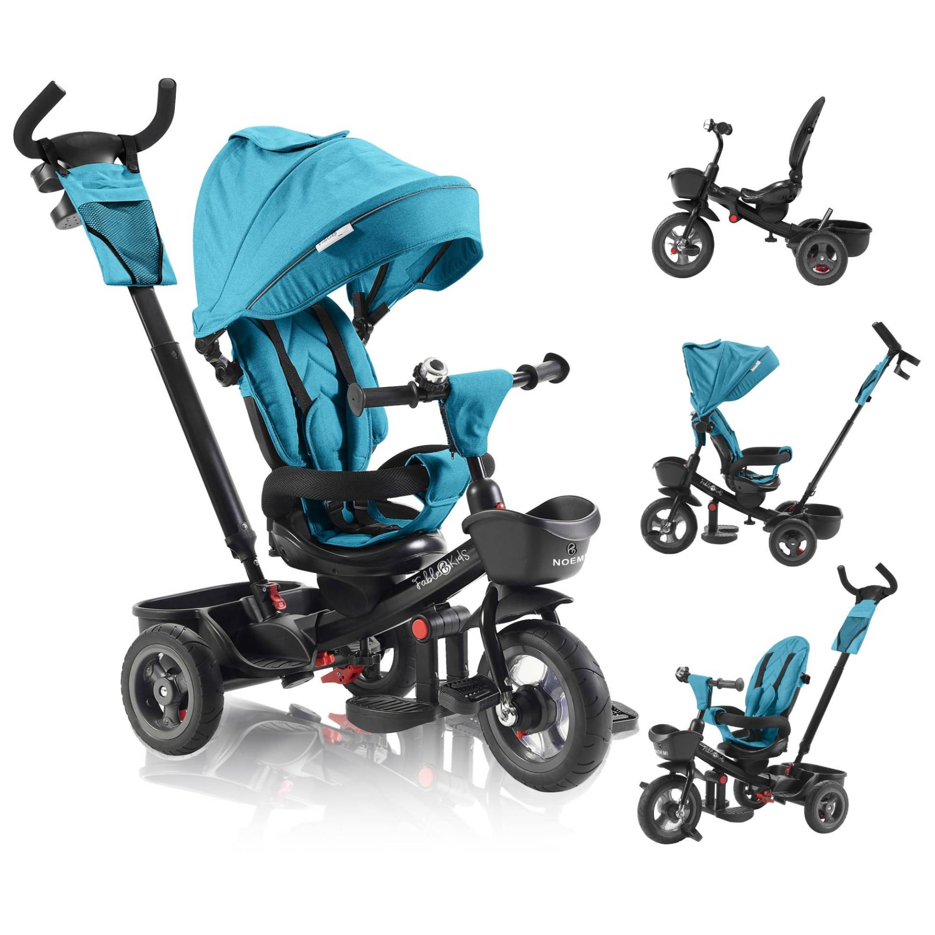 FableKids - Dreirad 5in1 Kinderdreirad Kinder Lenkstange Fahrrad Baby Kinderwagen, One Size von FableKids